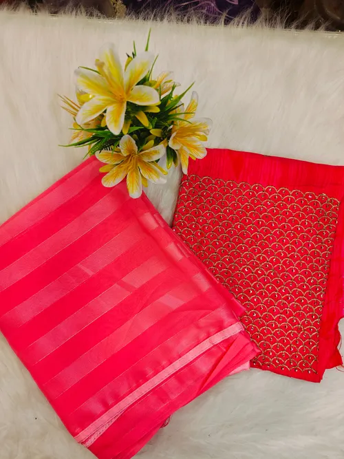 DESIGNER SAREE WITH WORK BLOUSE DS37